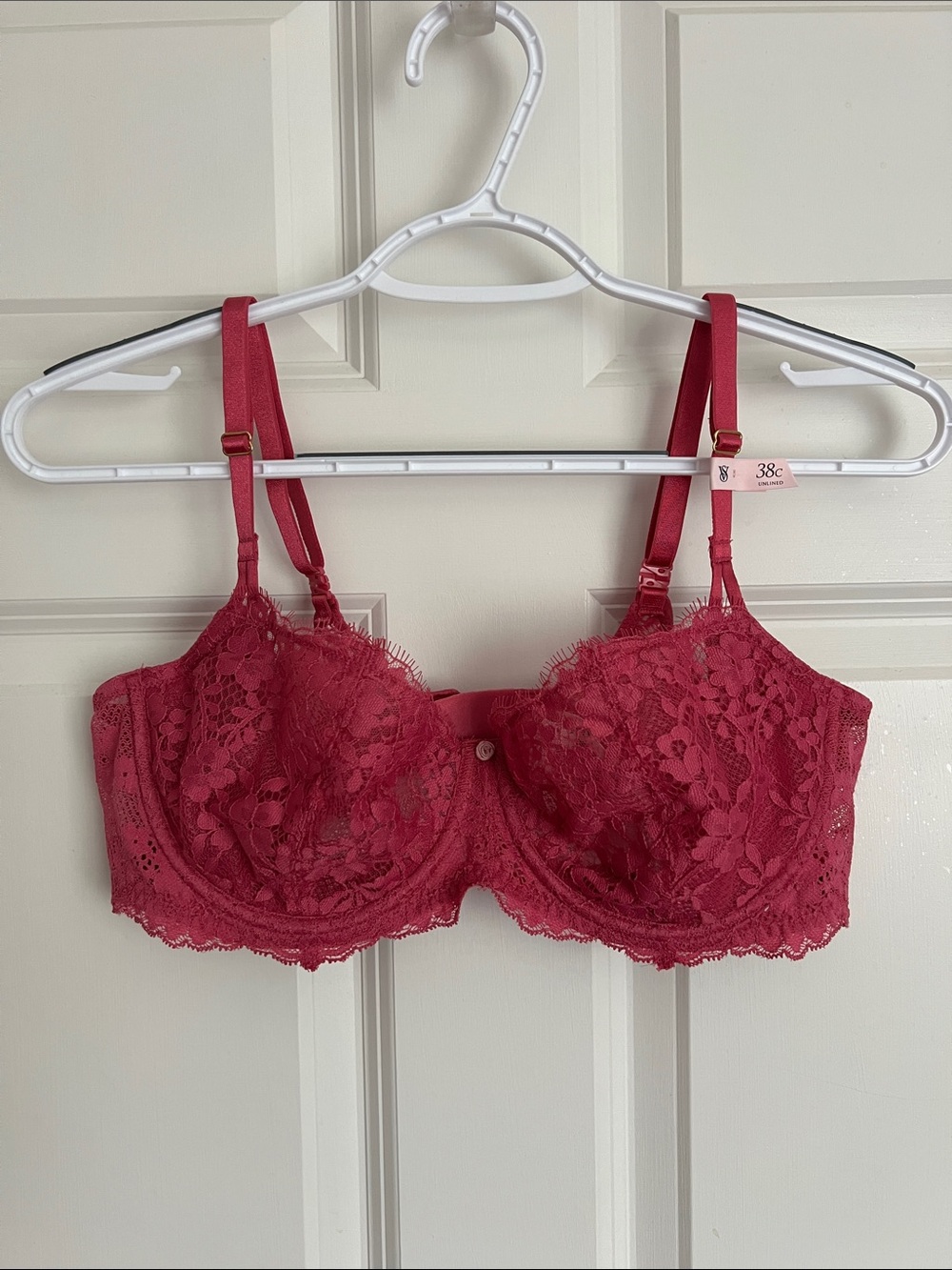 NEW Victoria’s Secret Dream Angels Wicked Unlined Balconette Bra, 38C, Rose